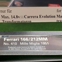 スロットカー フェラーリ 166/212MM 1951 carrera evolution_画像9