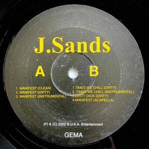 J. Sands / Manifest c/w Times We Chill【12''】2002 / GER / B.U.K.A. Entertainment / BUK 5 / 検索：333yen vinylの画像3