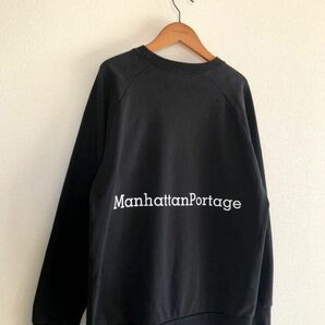 マンハッタンポーテージ Manhattan Portage ポケット 刺繍 クルーネック 長袖 Tシャツ プルオーバー ブラック 黒 メンズ Sの画像3