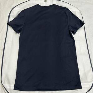 【美品】MONCLER モンクレール 半袖Tシャツ ダブルワッペン ネイビー Sの画像2
