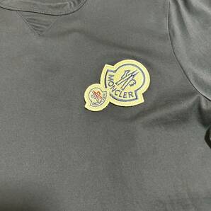 【美品】MONCLER モンクレール 半袖Tシャツ ダブルワッペン ネイビー Sの画像3