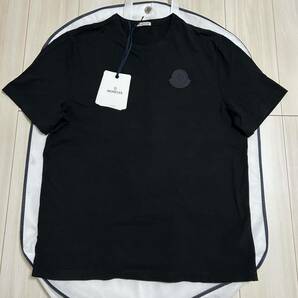 【最安値】MONCLER モンクレール ラバーワッペン 半袖Tシャツ 黒 XLの画像1