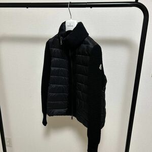 【最安値】MONCLER モンクレール ニットダウンジャケット　黒　XS