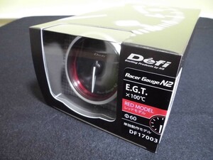 Defi　Racer Gauge デフィ レーサーゲージ　N2 60φ　（レッド）排気温度計　 DF17003