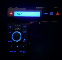 ウィッシュ ZGE20/ZGE25　LED打ち換え済み エアコンパネル☆ SPORTモード付き車用 ブルー_画像1