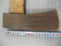 手工具 斧/オノ 手斧 薪割り斧 約91㎝ 大工道具 アウトドア USED S120　_画像3
