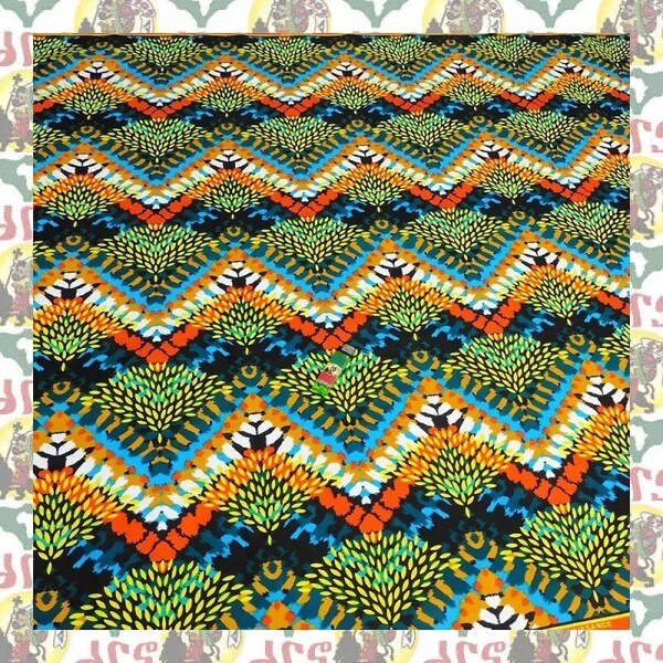 【SALE/270cm x 110cm/3ヤード】アフリカンプリント生地 barg-i76 アフリカ布 アフリカ生地 ゴールドプリント アンカラ キテンゲ パーニュ