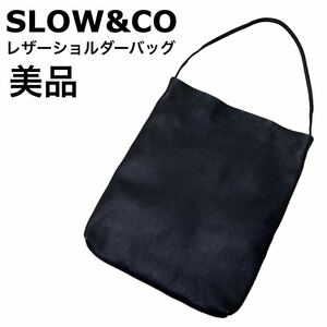 【美品】SLOW&CO レザー　本革　ショルダーバッグ トートバッグ