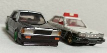 日本製 トミカ セドリック パトカー 430 アオシマ ミニカー グラチャン シャコタンブギ グロリア Y30 ローダウン車_画像1