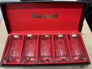 1199◆Bormioli ボルミオリ タンブラーグラス 5客セット イタリア製 箱付き 長期保管 現状品