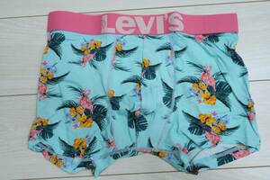 新品リーバイスD0057-0001 Mサイズ コットン柄ボクサーブリーフ ライトブルー/水色 アンダーパンツ Levi's