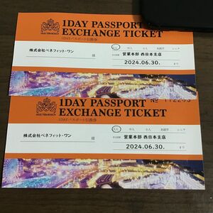 ハウステンボス1DAYチケットパスポート引換券　大人2枚 