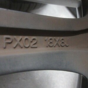 JEWELxRAGE PX02 アルミ 18インチ 18X8J +45 5H PCD114.3・2023年製2本・2020年製2本 235/45R18 タイヤ付 4本の画像2