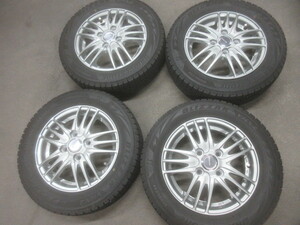 ECO FORME SE-18 アルミ 13インチ 13X4J +45 4H PCD100・2022年製 155/65R13 VRX2 スタッドレスタイヤ付 4本 軽