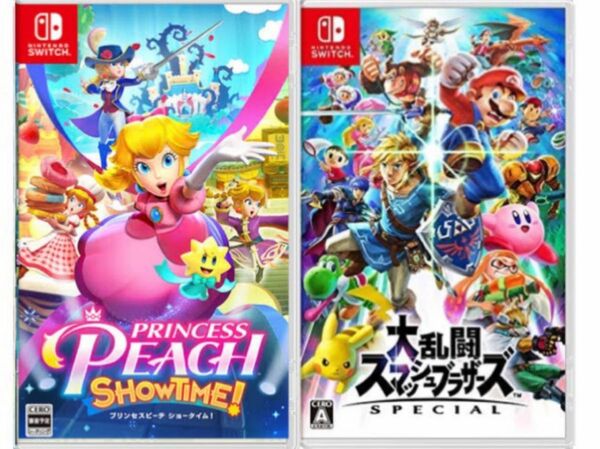 ピーチ　大乱闘スマッシュブラザーズ Switch ゲームソフト スマブラ　2本セット