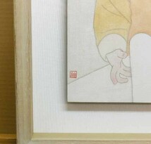 ＊新入荷＊ 日本画家 竹林柚宇子「葉っぱ」共シール/滋賀県生/子供/池永康晟氏と個展/写実/リアリズム/枯葉/紅葉/デパート百貨店取扱画家_画像3