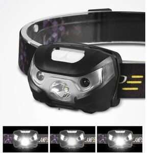  new goods unused goods LED headlamp lighting angle adjustment possible fishing mountain climbing camp walk outdoor disaster . electro- for rechargeable high luminance USB charge waterproof 