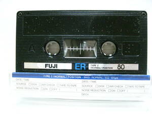 使用済み　中古　　カセットテープ　富士　ER80　 Type1　ノーマル　80分　1本　爪あり　No609　