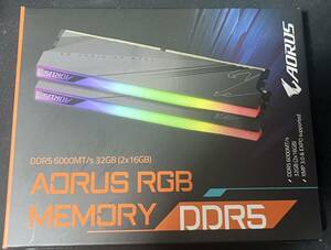 【新品】GIGABYTE AORUS RGB Memory DDR5-6000 16GB 2枚組(32GB) デスクトップメモリ ARS32G60D5R