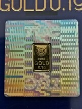 ★売上実績No.1！★2個セット 本物 純金 インゴット 0.1g K24 徳力本店 GOLD ゴールド バー 金 地金　No.306_画像2