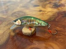 T.C.G Handmade Lures 50s No.2 ハンドメイドミノー アワビ貼り ハンドメイドルアー_画像2