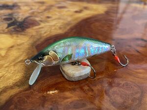 T.C.G Handmade Lures 50s No.6 ハンドメイドミノー アワビ貼り ハンドメイドルアー