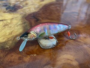 T.C.G Handmade Lures 50s No.17 ハンドメイドミノー アワビ貼り ハンドメイドルアー