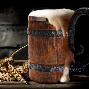 O998* new goods beer jug anime manner sea . manner 500ml. type two -ply wall insulation wood 