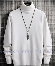 A6887★新品セーター ニットセーター 秋冬服 ウール プルオーバー タートルネック ニット 暖かい ビジネス対応 柔らかい 8色選択_画像3