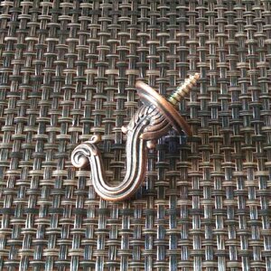  antique style metallic material retro screw type hook 31-58. die-cast hook Taisho romance Showa era modern . pavilion old Japanese-style house 