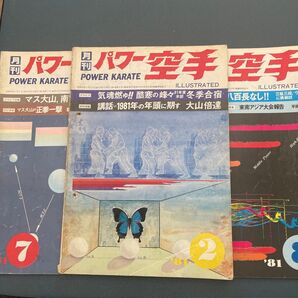 月刊パワー空手 昭和56年 1981年 2.7.8月号 3冊セット