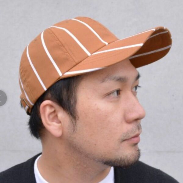 セレブ　CELEB ストライプ　キャップ　ブラウン　CAP ローキャップ　綿　茶