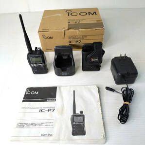 動作品 ICOM アイコム 広帯域ハンディトランシーバー IC-P7 144/430MHzデュオ 充電スタンド、電源コード付 他の画像1