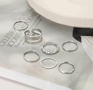 リング 指輪 シルバー アクセサリー 可愛い おしゃれ シンプル 韓国 小ぶり 匿名配送 指輪 重ね付け セット