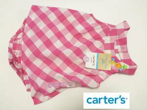 carter's Carter's * популярный бренд розовый × белый серебристый gak в клетку One-piece 9m 70