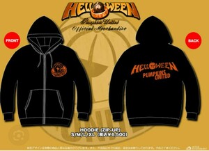 ハロウィン パーカー Mサイズ helloween バンT ヘヴィメタル メタリカ アイアン・メイデン pumpkin united 2018