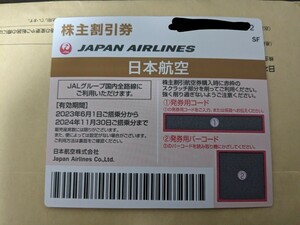 JAL　日本航空　株主優待　株主割引券　2024/11/30まで有効　1枚　コード通知なら送料無料　即決あり