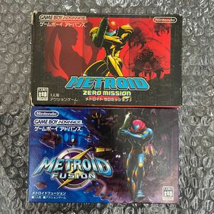 GBA メトロイド ゼロミッション フュージョン 2本 セット ゲームボーイアドバンス 任天堂 Nintendo METROID 箱 説明書 有りレトロ ゲーム