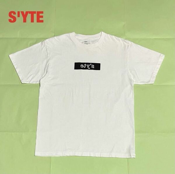 【人気】S'YTE　サイト　ロゴTシャツ　ボックスロゴ　反転ロゴ　ヨウジヤマモト　ユニセックス　ブランドロゴ　クルーネック　OK-T67-095
