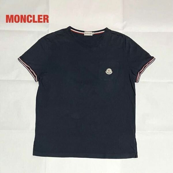 【人気】MONCLER　モンクレール　ポケットTシャツ　トリコロール　マグリア　刺繍ロゴ　ロゴパッチ　オーバーサイズ　210918018300 82245