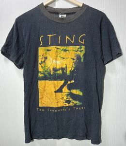 90s STING ヴィンテージ バンドTシャツ 黒 M USA製 スティング Ten Summoner's Tales ポリス オルタナティブ ROCK 