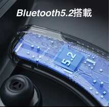 送料無料! Bluetooth 5.2 イヤホン 片耳 ハンズフリー 通話 左右 ノイズキャンセリング 高音質 快適 ワイヤレス 耳掛け 黒 ブラック_画像5