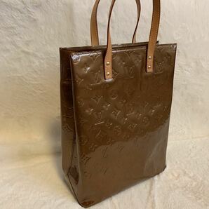 LOUIS VUITTON ルイヴィトン ヴェルニ リードMMブロンズ ショルダーバッグトートバッグハンドバッグ M91143の画像10