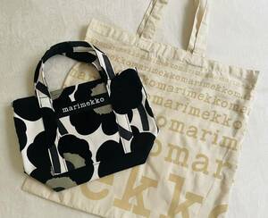 Неиспользованные товары ☆ Marimekko ☆ Marimekko ☆ Unikko Pattern Tote Bag &amp; Eco Sag Set ☆ финская покупка