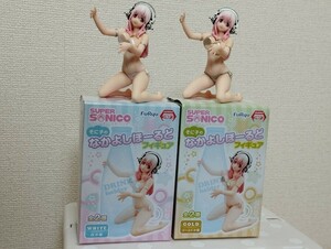 uRyuf dragon Super Sonico .... Nakayoshi .-.. figure white swimsuit Gold swimsuit all 2 kind 