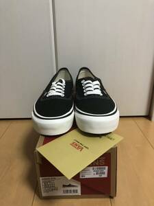 美品　26.5cm US8.5 VANS AUTHENTIC 44 DX ANAHEIM バンズ ヴァンズ オーセンティック OG ブラック アナハイム ファクトリー canvas