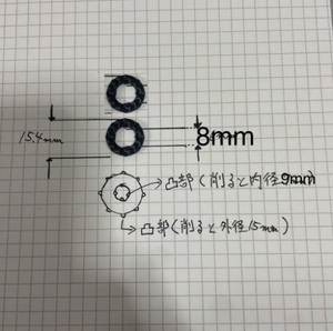 ロッドビルディング カーボンアーバー Ver1.2 マルチホール 内径8mm又は9mm 外径15.4mm Fuji16サイズ 厚み2.5mm アジング ベイトフィネス