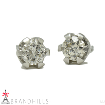 ダイヤモンド 0.15ct+0.15ct ピアス 一粒 PT900 プラチナ 1.0g 美品_画像1