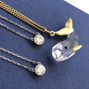 SWAROVSKI スワロフスキー ネックレス 4本セット ゴールド シルバー クリスタル クジラ ラインストーン IW403BA02SWRの画像2