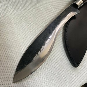 1円～ 珍品 レア RED ORCA レッドオルカ 秋友義彦 剣 鉈 ナイフ 義彦作 黒打 シース ククリ IW403CK09RD0_60の画像5